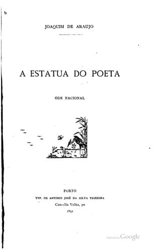 A estatua do poeta: ode nacional.