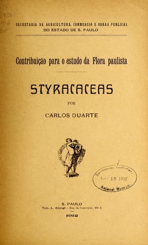 Contribuição para o estudo da flora paulista: Styracaceas