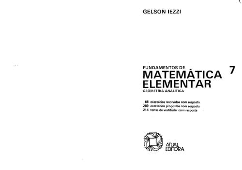Fundamentos de matema tica elementar,7: geometria anali tica