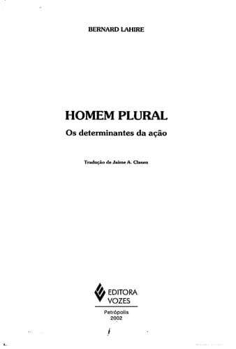 Homem plural: os determinantes da ac ʹa o