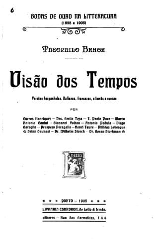 Visãõ dos tempos: versões