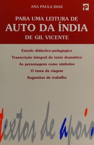 Para uma leitura de auto da índia de Gil Vicente