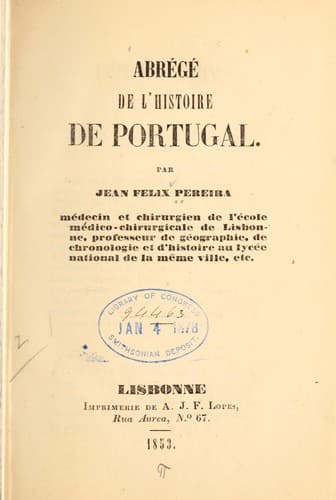 Abrégé de l'histoire de Portugal
