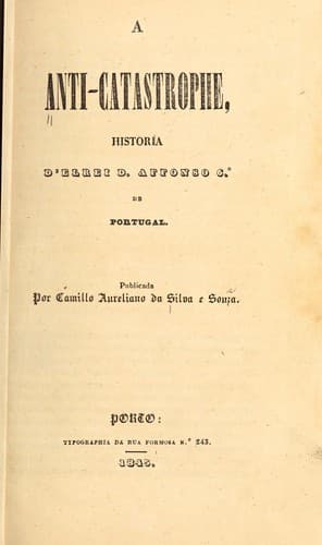 A anti-Catastrophe, historia d'elrei d. Affonso 6.>o de Portugal