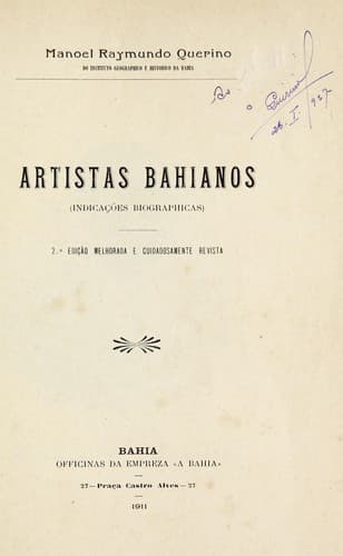 Artistas bahianos: (Indicações biographicas)