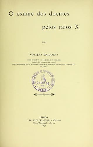 O exame dos doentes pelos raios X