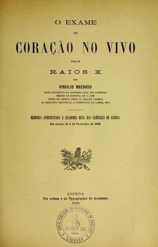 O exame do coração no vivo pelos raios X