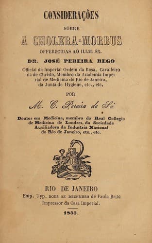 Considerącões sobre a cholera-morbus