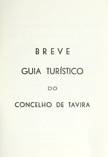 Breve guia turístico do concelho de Tavira