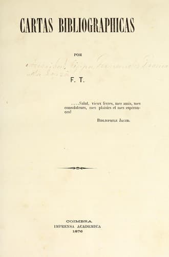 Cartas bibliographicas