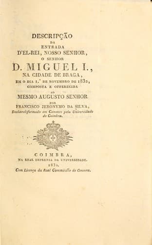 Descripção da entrada d'el-rei