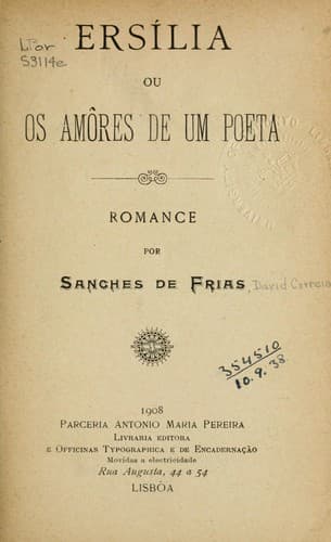 Ersíla: ou, Os amôres de um poeta; romance