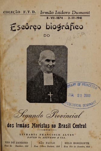 Escorco biográfico do segundo provincial dos Irmaos Maristas no Brasil Central