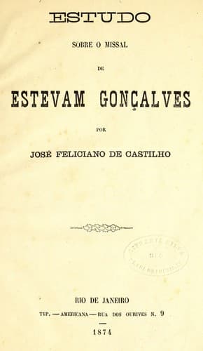 Estudo sobre o missal de Estevam Gonçalves