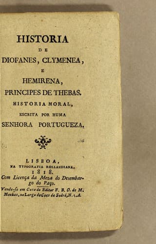 Historia de Diofanes, Clymenea, e Hemirena, Principes de Thebas: Historia moral
