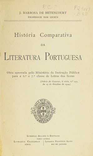 Hist©đria comparativa da literatura portuguesa