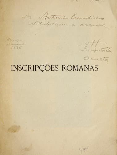 Inscripções romanas de Braga: ineditas