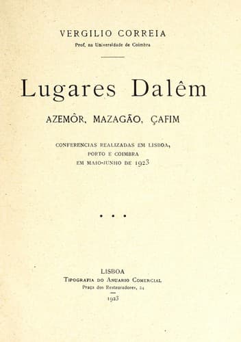 Lugares dalêm: Azemôr, Mazagão, Çafim