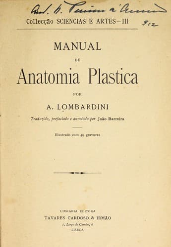 Manual de anatomia plastica: para uso dos pintores e esculptores