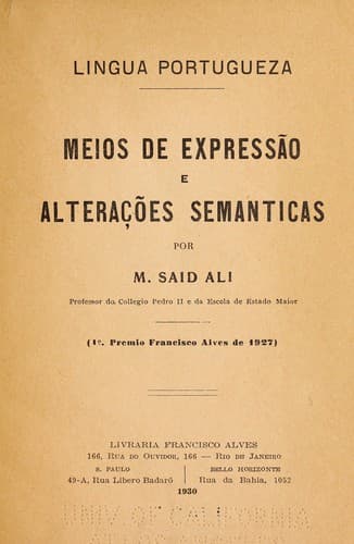 Meios de expressão e alterações semanticas