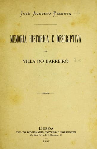 Memoria historica e descriptiva da villa do Barreiro