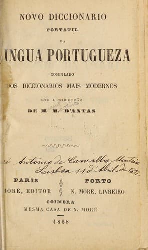 Novo diccionario portatil da lingua portugueza