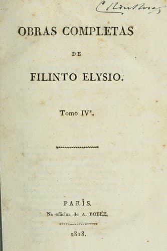 Obras completas de Filinto Elysio
