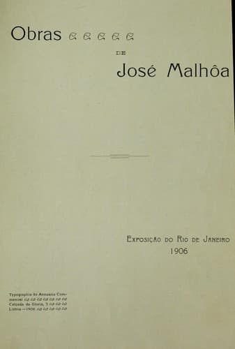 Obras de José Malhôa: exposição do Rio de Janeiro, 1906