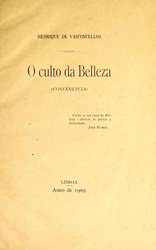 O culto da Belleza: (conferencia)