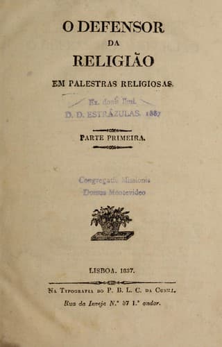 O defensor da religiao: em palestras religiosas