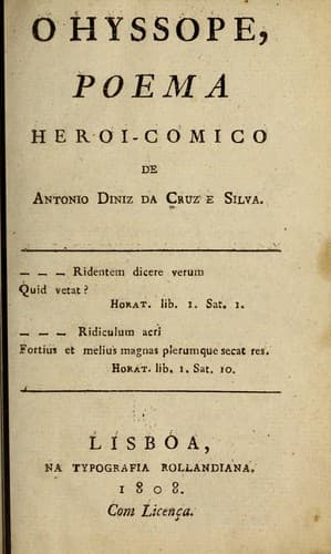 O hyssope: poema heroi-comico