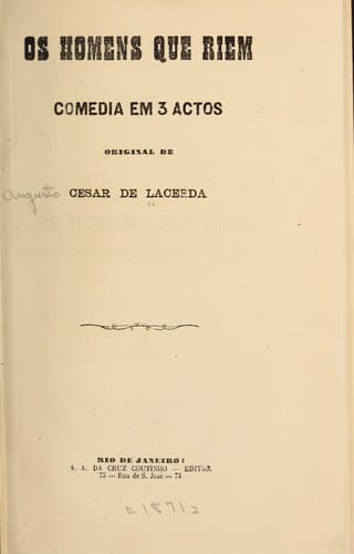 Os homens que riem: comedia em 3 actos