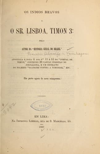 Os Indios bravos e o Sr. Lisboa, Timon 3o