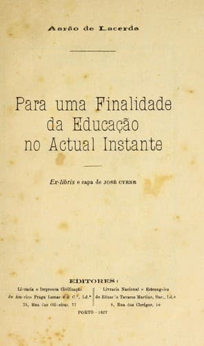 Para uma Finalidade da Educação no Actual Instante