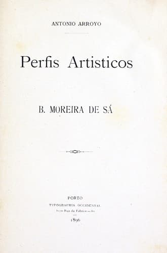 Perfis artisticos: B. Moreira de Sá