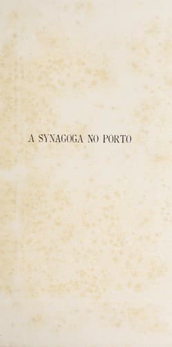 A synagoga no Porto