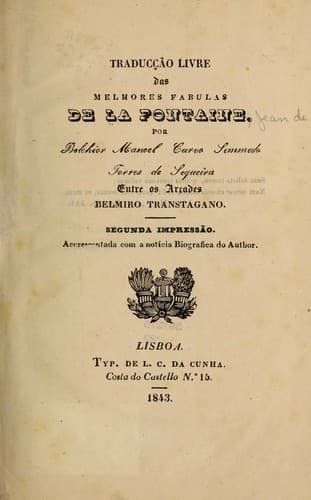 Traducção livre das melhores fabulas de La Fontaine