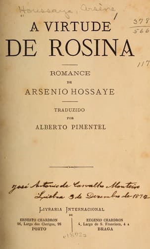 A virtude de Rosina: romance de Arsenio Hossaye ...