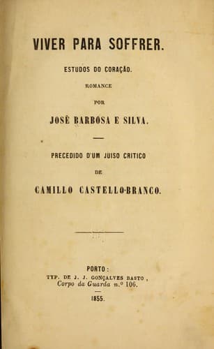 Viver para soffrer.: Estudos do coração. Romance por