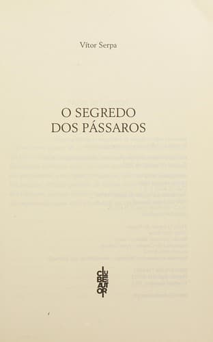 O segredo dos pássaros