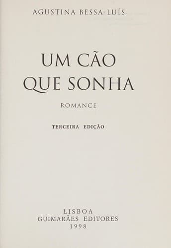 Um cão que sonha: romance