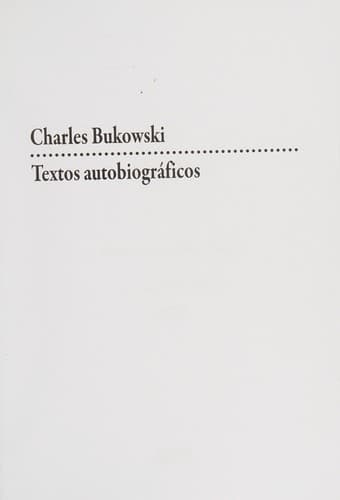 Textos autobiográficos
