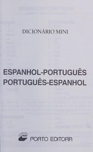 Dicionário Mini: Espanhol-Português Português-Espanhol