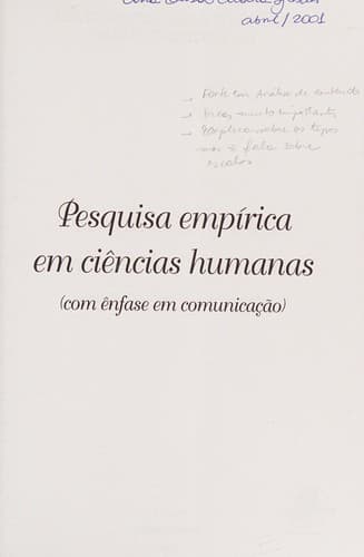 Pesquisa Empírica em Ciências Humanas