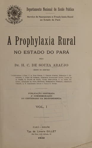 A prophylaxia rural no Estado do Pará