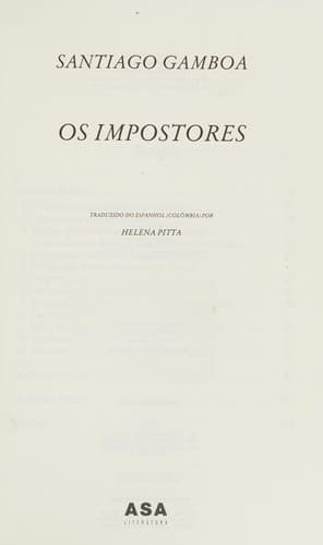 Os impostores: romance