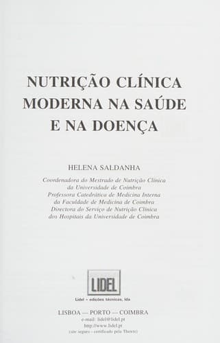 Nutrição Clínica Moderna na Saúde e na Doença