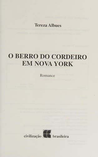 O berro do cordeiro em Nova York: romance