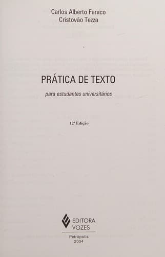 Prática de texto: lińgua portuguesa para nossos estudantes