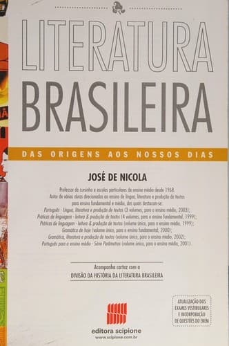 Literatura brasileira, das origens aos nossos dias